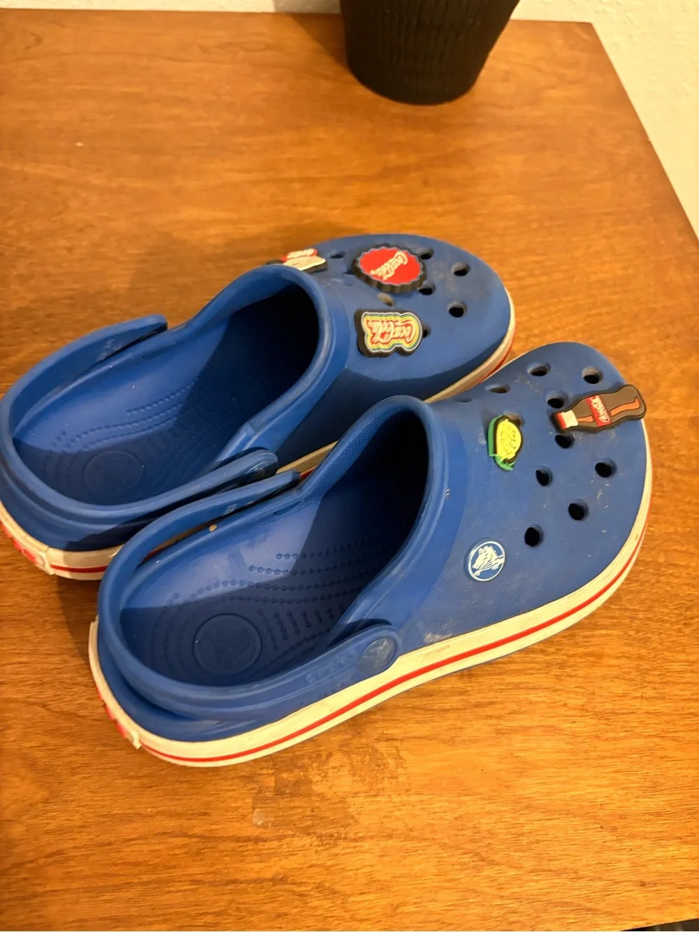 Crocs Kids Blue Slip-On Clog Shoes with Fun Charms